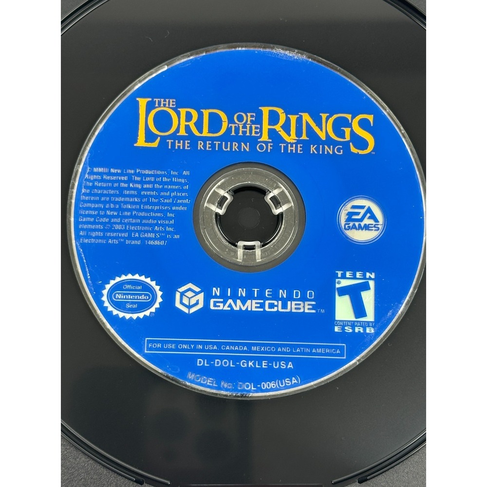 Lord of the Rings: The Return of the King (GameCube, 2003) Disc Only Tested